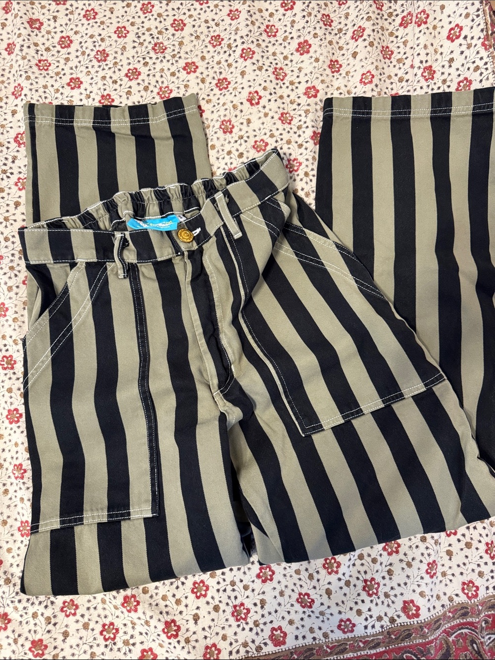 Striped Work Pants in Gray and Black – Big Bud Press